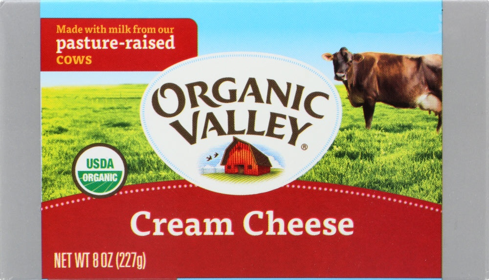 ORGANIC VALLEY: Organic Pasteurized Cream Cheese Bar, 8 oz