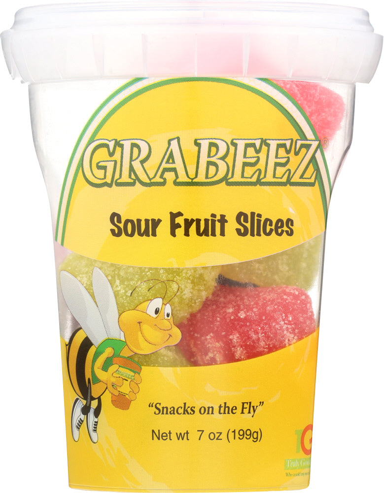 GRABEEZ SNACK CUPS: Sour Fruit Slices Snack Cup, 7 oz