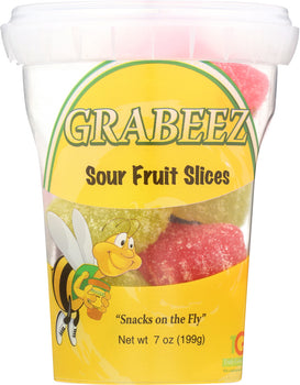 GRABEEZ SNACK CUPS: Sour Fruit Slices Snack Cup, 7 oz