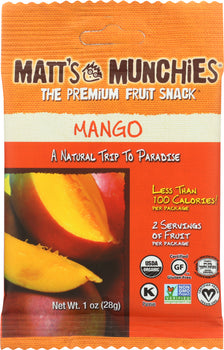 MATTS MUNCHIES: Fruit Snack Mango, 1 oz