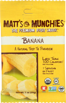 MATTS MUNCHIES: Fruit Snack Banana, 1 oz