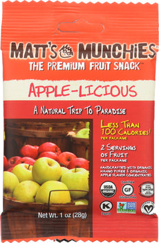 MATTS MUNCHIES: Fruit Snack Apple-Licious, 1 oz