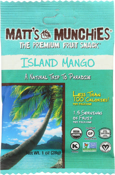 MATTS MUNCHIES: Fruit Snack Island Mango, 1 oz