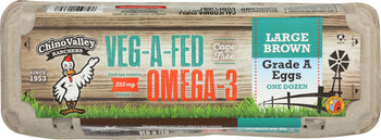 CHINO VALLEY: Veg-A-Fed Omega-3 Large Brown Eggs, 1 dz