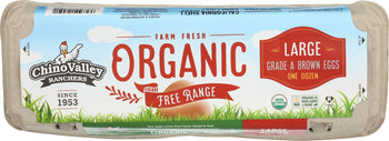 CHINO VALLEY: Organic Free Range Large Brown Eggs, 1 dz