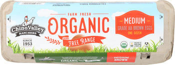 CHINO VALLEY: Organic Free Range Medium Brown Eggs, 1 dz