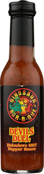 DINOSAUR: Devils Duel Habanero Hot Pepper Sauce, 5 oz