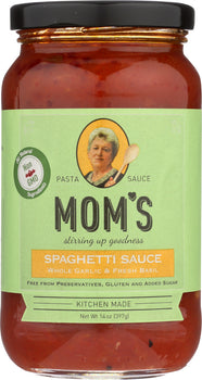 MOM'S: Spaghetti Sauce Fresh Garlic & Basil, 14 oz