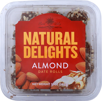 BARD VALLEY: Natural Delights Almond Date Rolls, 12 oz