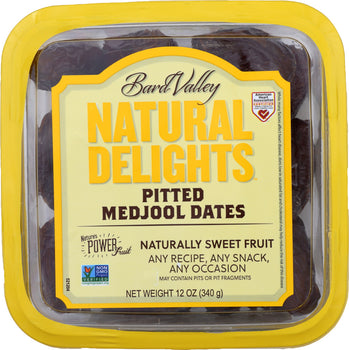 NATURAL DELIGHTS: Date Medjool Pitted, 12 oz