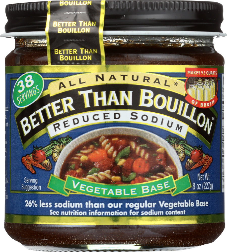 BETTER THAN BOUILLON: Base Vegetable Reduced Sodium, 8 oz