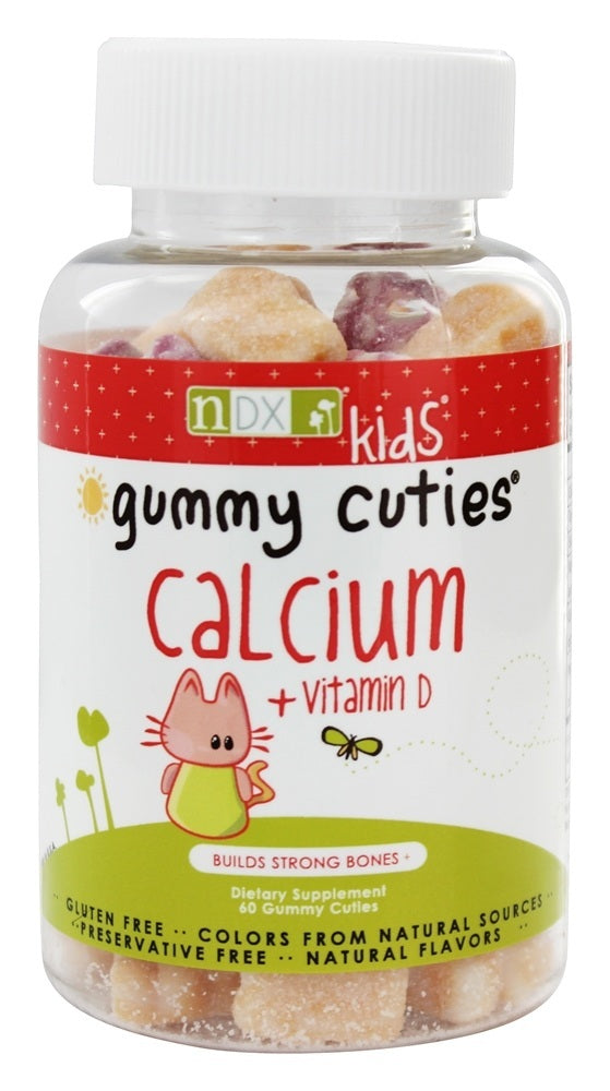 GUMMY CUTIES: Gummy Calcium Vitamin D Kids, 60 ea