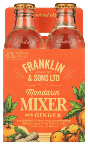 FRANKLIN & SONS: Mandarin & Ginger 4Pk, 800 ml