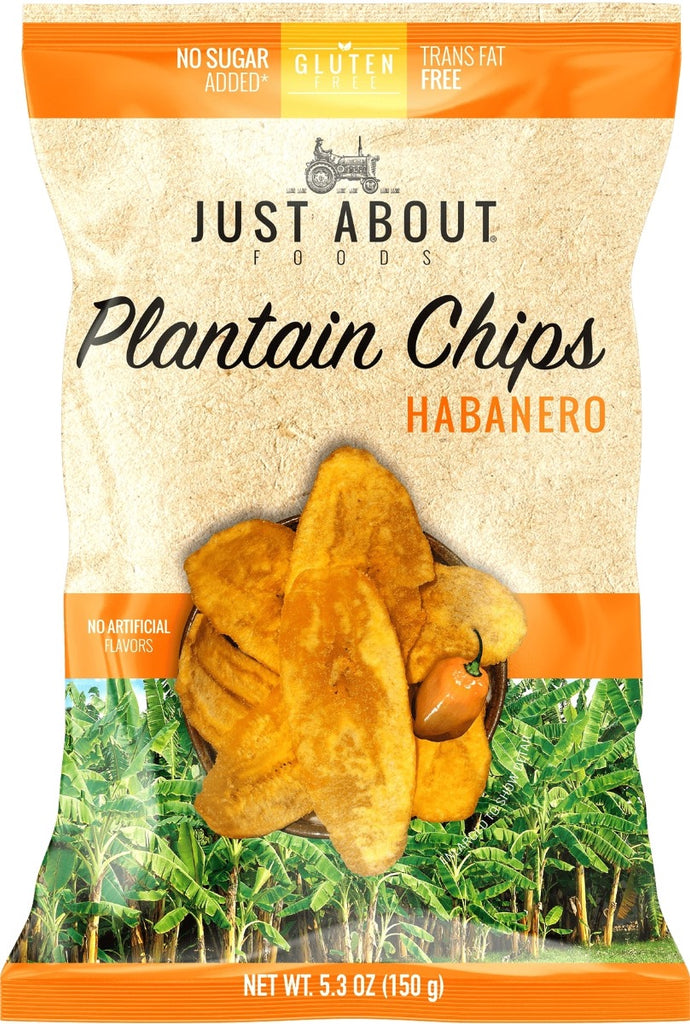 JUST ABOUT FOODS: Chips Plantain Habanero, 5.3 oz