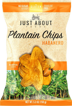 JUST ABOUT FOODS: Chips Plantain Habanero, 5.3 oz