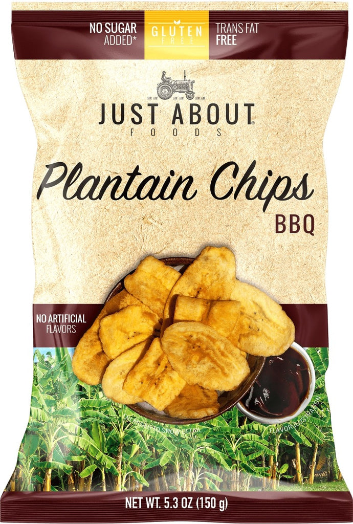 JUST ABOUT FOODS: Chips Plantain Bbq, 5.3 oz