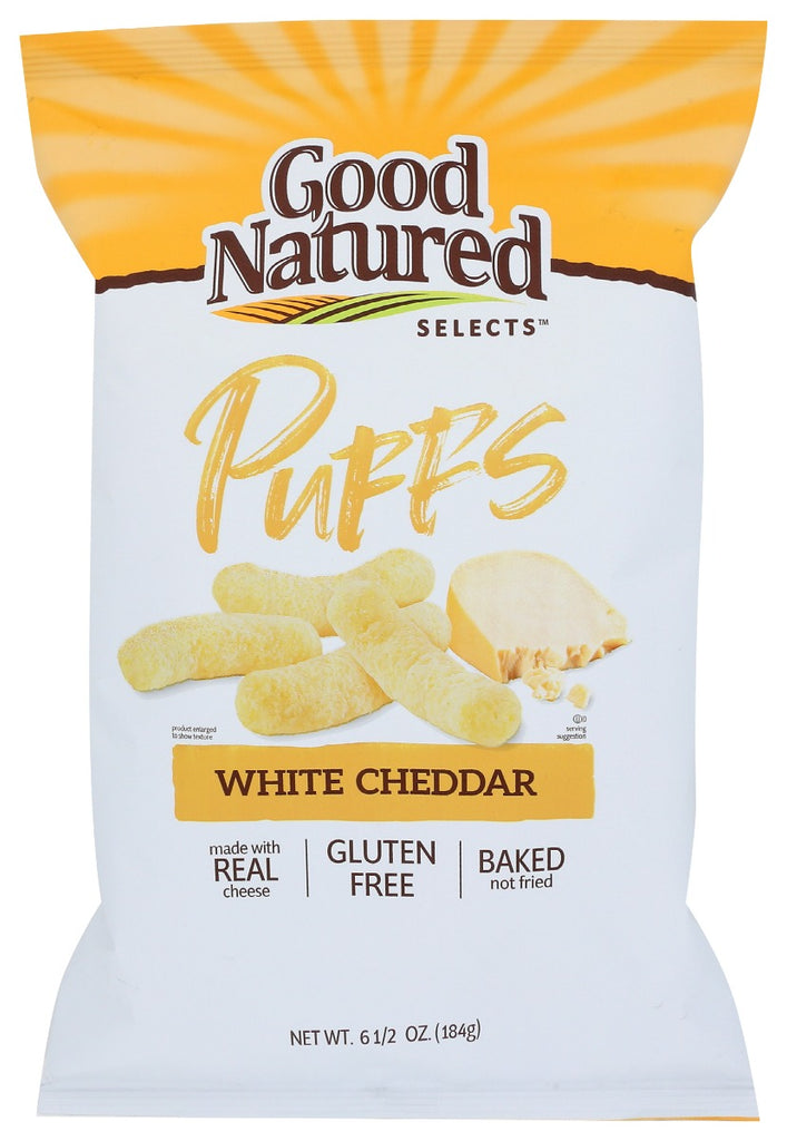 GOOD NATURED: Puff Cheddar White, 6.5 oz