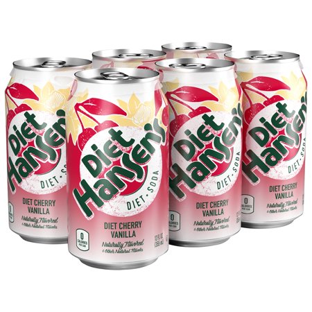 HANSEN: Diet Soda Cherry Vanilla 6-12oz, 72 oz