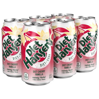 HANSEN: Diet Soda Cherry Vanilla 6-12oz, 72 oz