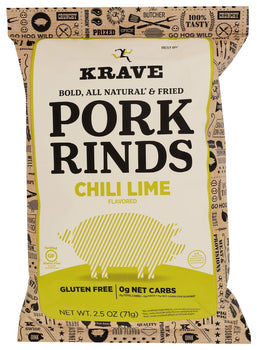 KRAVE: Pork Rinds Chili Lime, 2.5 oz