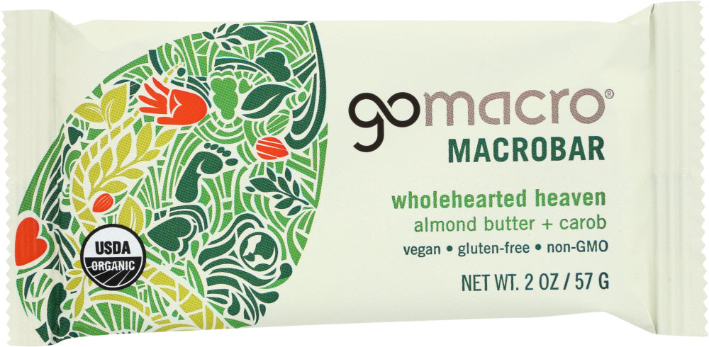 GOMACRO: Almond Butter & Carob Bar, 2 oz