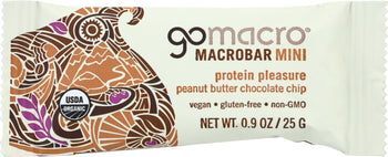 GOMACRO: Peanut Butter Chocolate Chip Bar Mini, 0.9 oz