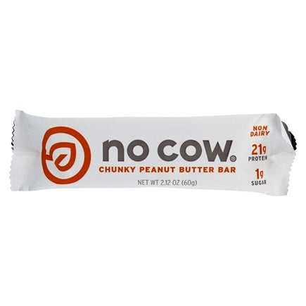 NO COW BAR: Protein Bar Chunky Peanut Butter, 2.12 oz