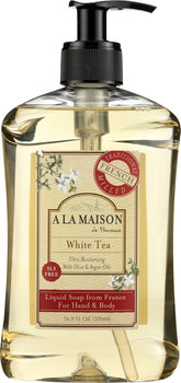 A LA MAISON DE PROVENCE: Hand & Body Liquid Soap White Tea, 16.9 Oz