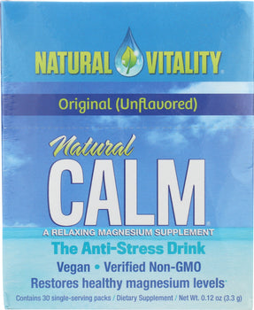 NATURAL VITALITY: Natural Calm The Anti-Stress Drink 30 Single-Serving Packs, 0.12 oz