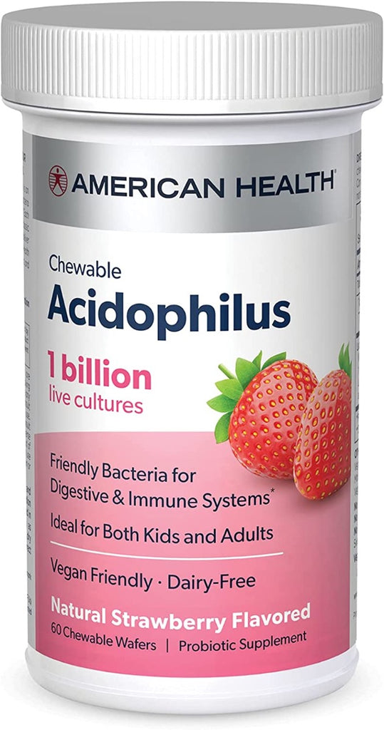 AMERICAN HEALTH: Acidophilus Chew Strawbry, 60 ea