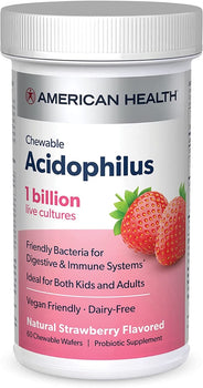 AMERICAN HEALTH: Acidophilus Chew Strawbry, 60 ea