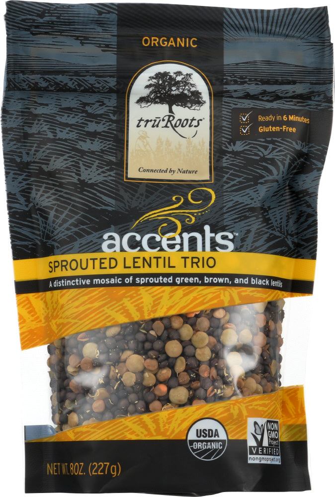 TRUROOTS: Organic Accents Sprouted Lentil Trio, 8 oz