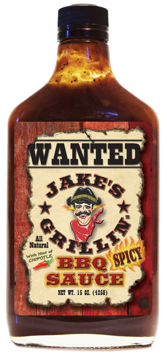 JAKES GRILLIN: BBQ Sauce Spicy, 14.5 oz