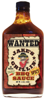 JAKES GRILLIN: BBQ Sauce Spicy, 14.5 oz