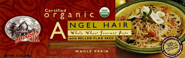 HODGSON MILL: Pasta Whole Wheat Flax Angel Organic, 12 oz