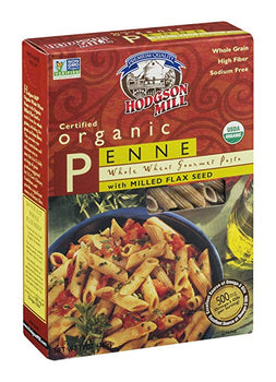 HODGSON MILL: Pasta Whole Wheat Flax Penne Organic, 12 oz