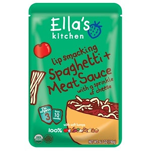 ELLAS KITCHEN: Baby STG3 Spaghetti Meat Sauce, 6.7 oz