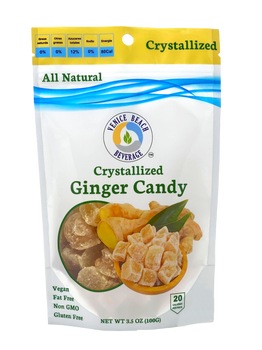 VENICE BEACH BEVERAGE: Candy Ginger Crystallized, 3.5 bg