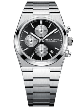 Megalith Chronograph Watch | Stainless Steel Band | 8388M