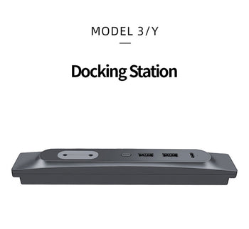 ULTRAKENO Tesla Model 3 Model Y Accessories USB Hub Docking Station Car Phone Charger Adapter 100% Fit Center Console Multi Port 1 Type C 2 USB for 2021 2022 Model 3/Y