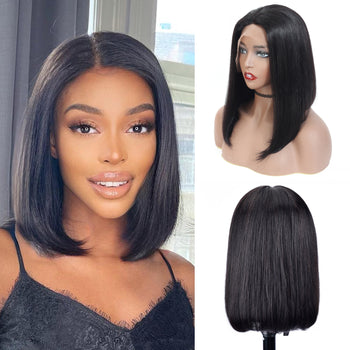 13x4 lace bob wig human hair