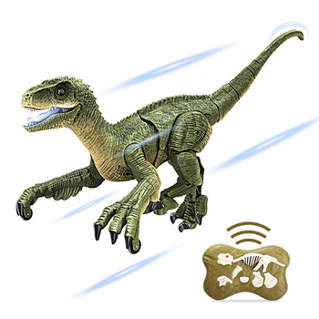 2.4 GHz Remote Control Dinosaur Toys with LED Light and Roaring Sounds for Kids