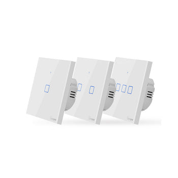 EU 3Gang AC 100-240V 1/2/3 Gang TX Series WIFI Wall Switch Smart Wall Touch Light Switch For Smart Home Work With Alexa Google Home