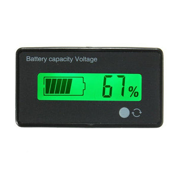 12V/24V/36V/48V 8-70V LCD Acid Lead Lithium Battery Capacity Indicator Digital Voltmeter