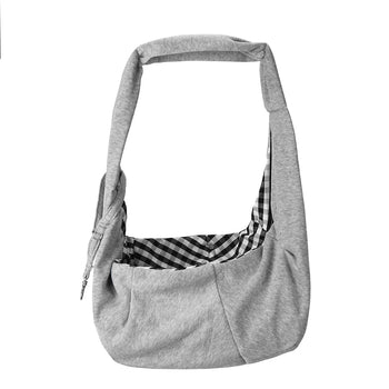 Slings Dog Carrier Comfort Shoulder Bag Outdoor Mesh Sling Handbag Pet Travel Cats Tote Breathable Puppy Front Dog Bag Gray