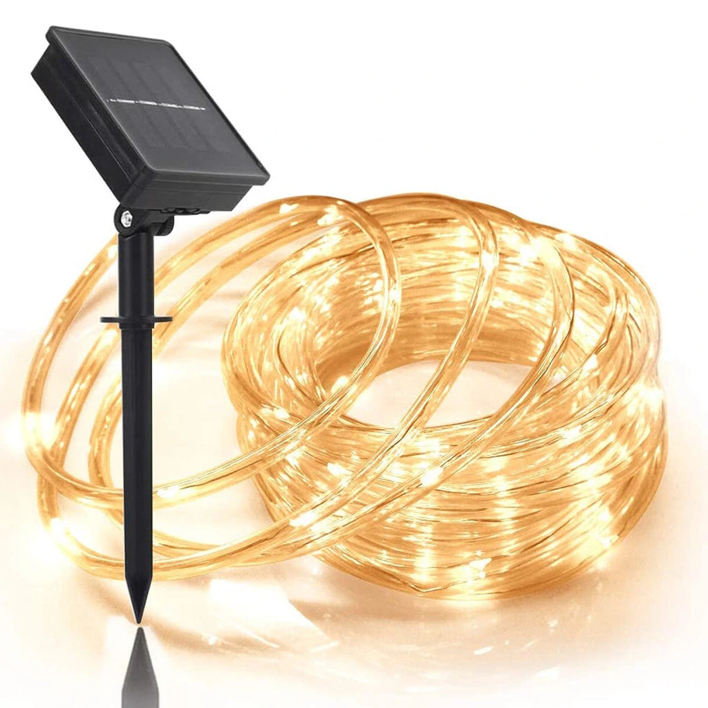 7M 50LED Solar String Fairy Lights Waterproof Outdoor Garden Wedding Party Lamp Warm White