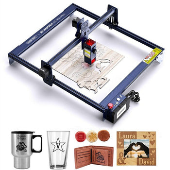 A5 M50 PRO Laser Engraver APP Control Dual-Laser Engraving Cutting Machine Support Offline Engraving DIY Laser Marking for Acrylic 304 Mirror Stainless Steel Metal Wood