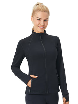 FITTIN Women's Sports Define Jacket Slim Fit and Cottony-Soft Lightweight,Zip Running Tracksuit