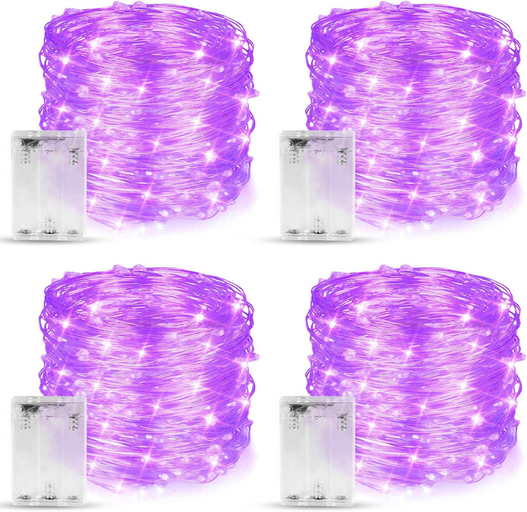 Halloween Decorations, Purple Fairy String Lights 4 Pack