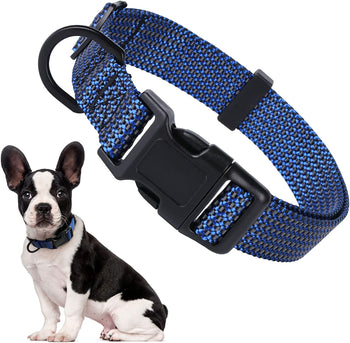 Reflective Nylon Dog Collar - with Quick Release Buckle and Adjustable Outdoor Waterproof Dog Collar for Easy Care &amp;amp; to Clean. for Puppy Small Medium Large and Extra Large Dogs